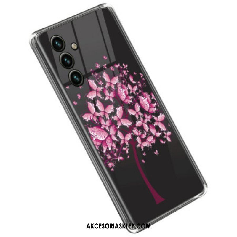 Etui do Samsung Galaxy A14 / A14 5G Bezszwowe Różowe Drzewo
