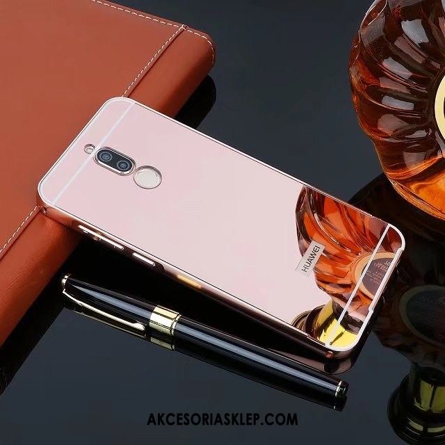 Futerał Huawei Mate 10 Lite Tylna Pokrywa Metal Granica Różowe Złoto Telefon Komórkowy Pokrowce Online