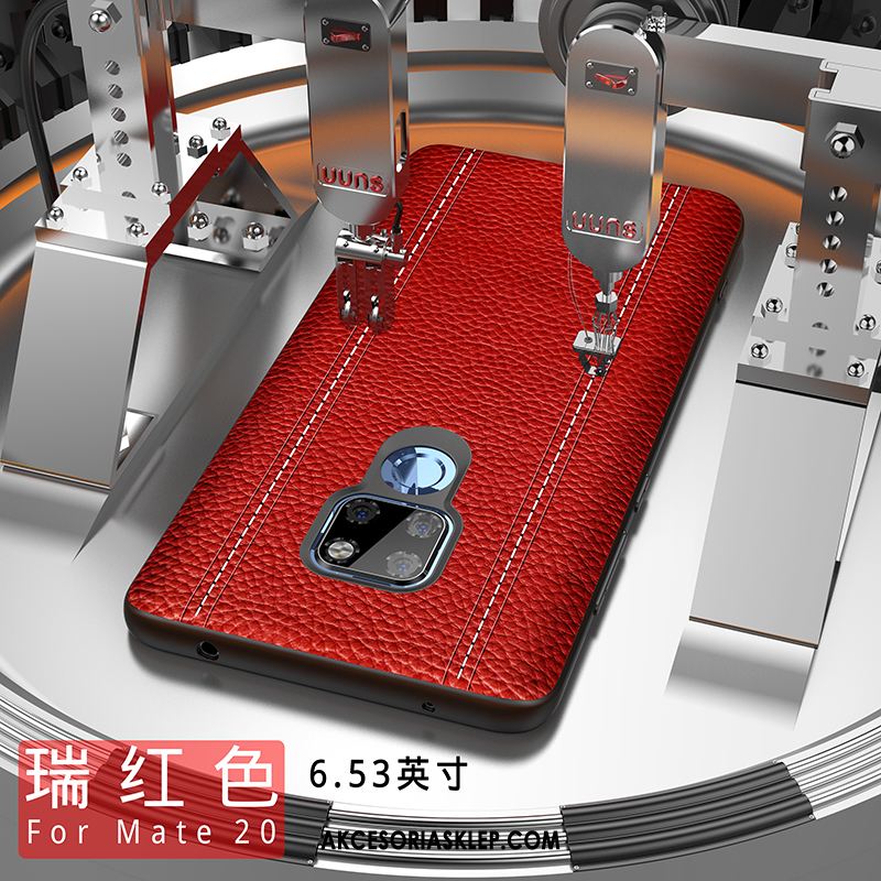 Futerał Huawei Mate 20 Modna Marka Czerwony Magnetyzm Oryginalne Silikonowe Etui Tanie