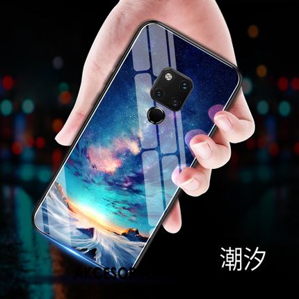 Futerał Huawei Mate 20 X Trudno Niebieski Telefon Komórkowy Szkło Tendencja Etui Dyskont