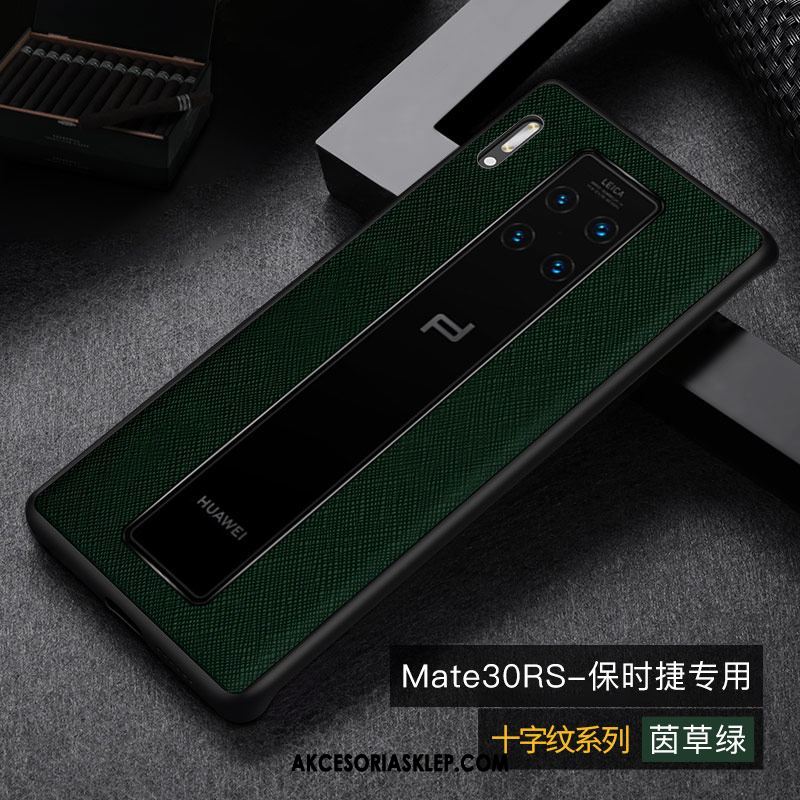 Futerał Huawei Mate 30 Rs Skóra Bydlęca Ochraniacz Prawdziwa Skóra Telefon Komórkowy Zielony Etui Sprzedam