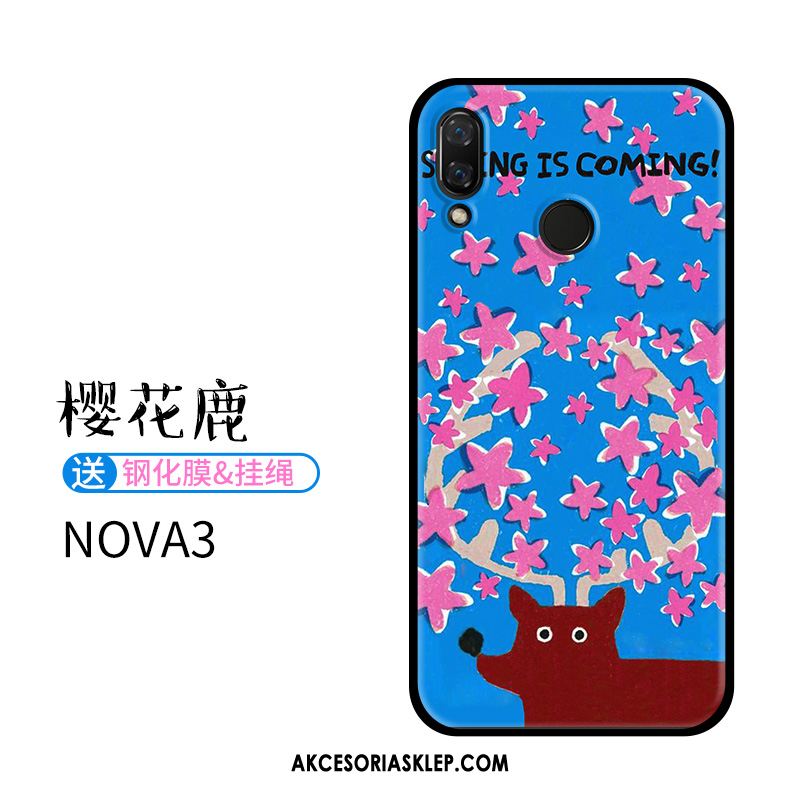 Futerał Huawei Nova 3 Zwierzę Nubuku Kreskówka Relief Miękki Etui Sklep