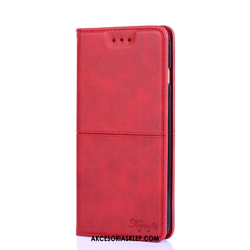 Futerał Huawei P Smart 2019 Czerwony Telefon Komórkowy Skórzany Futerał Anti-fall Wzór Obudowa Tanie