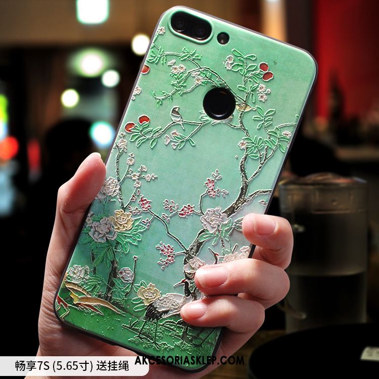Futerał Huawei P Smart Zielony Chiński Styl All Inclusive Telefon Komórkowy Anti-fall Pokrowce Online