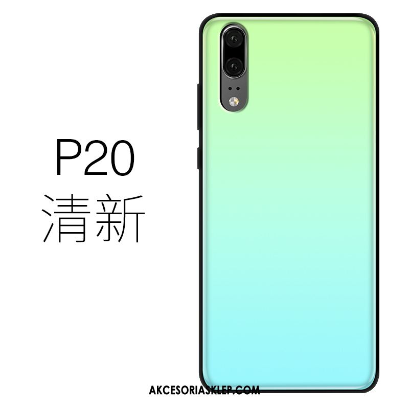 Futerał Huawei P20 Jasny Zielony Silikonowe Telefon Komórkowy Szkło Pokrowce Tanie