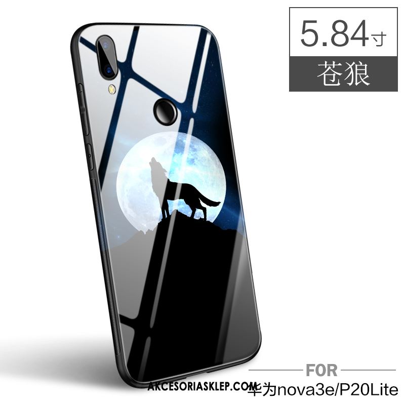 Futerał Huawei P20 Lite Silikonowe Czarny Telefon Komórkowy Anti-fall Szkło Etui Dyskont