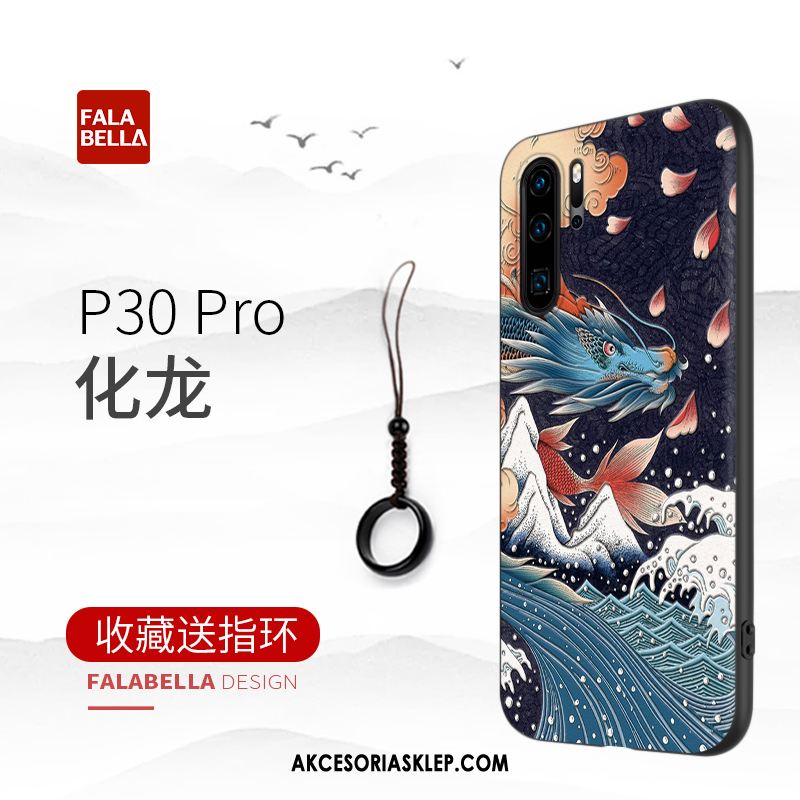 Futerał Huawei P30 Pro Chiński Styl Niebieski Telefon Komórkowy Anti-fall Osobowość Etui Tanie
