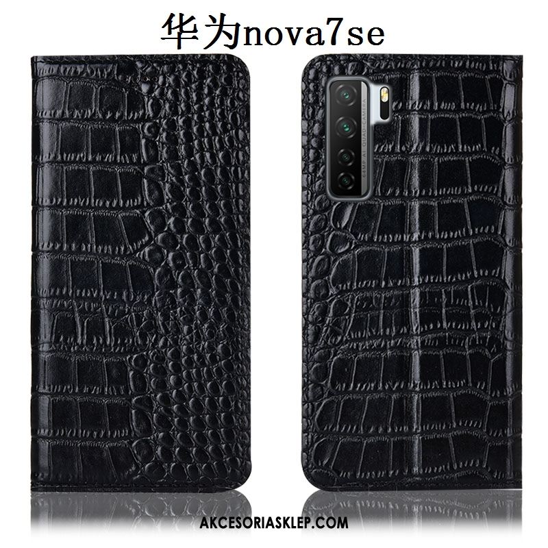 Futerał Huawei P40 Lite 5g Skórzany Futerał Krokodyl Czarny All Inclusive Anti-fall Pokrowce Sprzedam