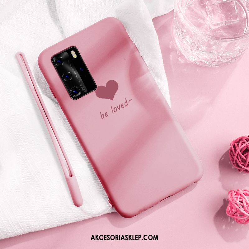 Futerał Huawei P40 Pro Telefon Komórkowy Piękny Różowe Proste Nowy Obudowa Sklep