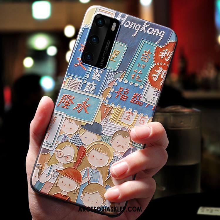 Futerał Huawei P40 Telefon Komórkowy Niebieski Osobowość Cienkie Kreskówka Obudowa Tanie