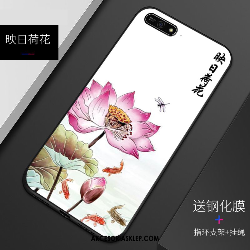 Futerał Huawei Y6 2018 Silikonowe Ochraniacz Telefon Komórkowy Wzór Biały Obudowa Tanie