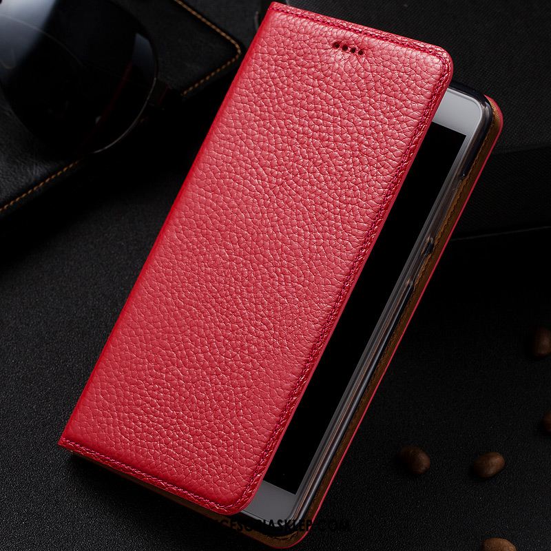 Futerał Huawei Y7 2019 Skórzany Futerał All Inclusive Litchi Telefon Komórkowy Czerwony Obudowa Sprzedam