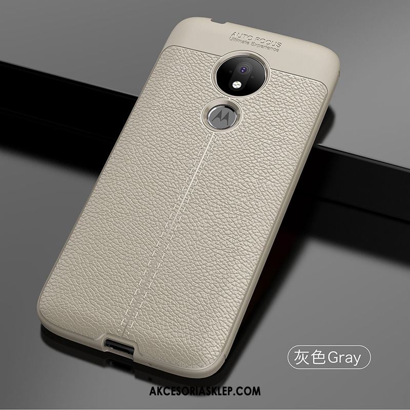 Futerał Moto G7 Power Silikonowe Telefon Komórkowy Anti-fall Litchi Wzór Pokrowce Dyskont