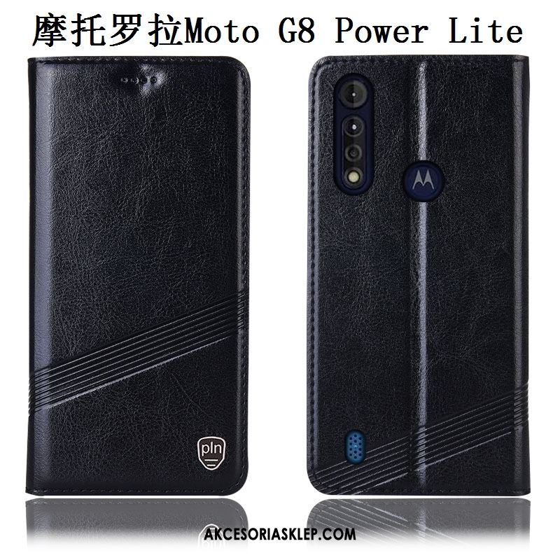 Futerał Moto G8 Power Lite Ochraniacz Telefon Komórkowy Anti-fall Czarny Wzór Pokrowce Online
