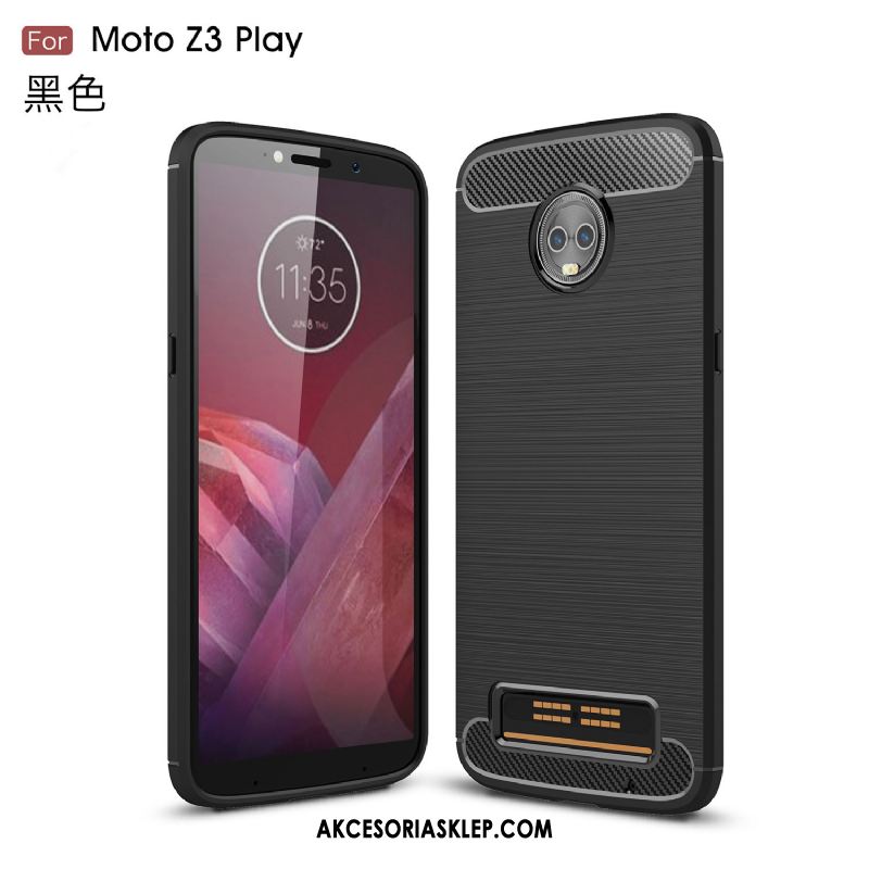 Futerał Moto Z3 Play Anti-fall Czarny Telefon Komórkowy Miękki Ochraniacz Pokrowce Online