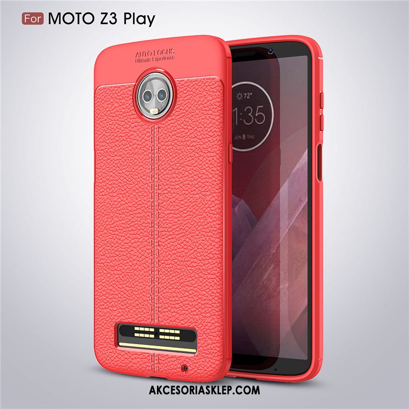 Futerał Moto Z3 Play Miękki Silikonowe Ochraniacz Telefon Komórkowy Czerwony Obudowa Na Sprzedaż
