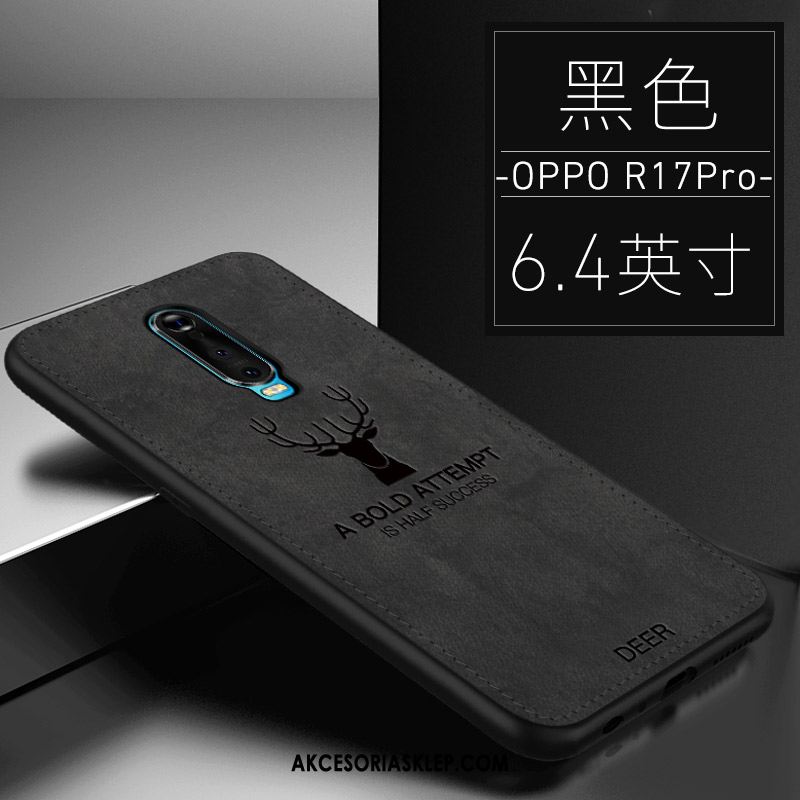 Futerał Oppo R17 Pro Telefon Komórkowy Czarny Miękki Tendencja Anti-fall Pokrowce Dyskont