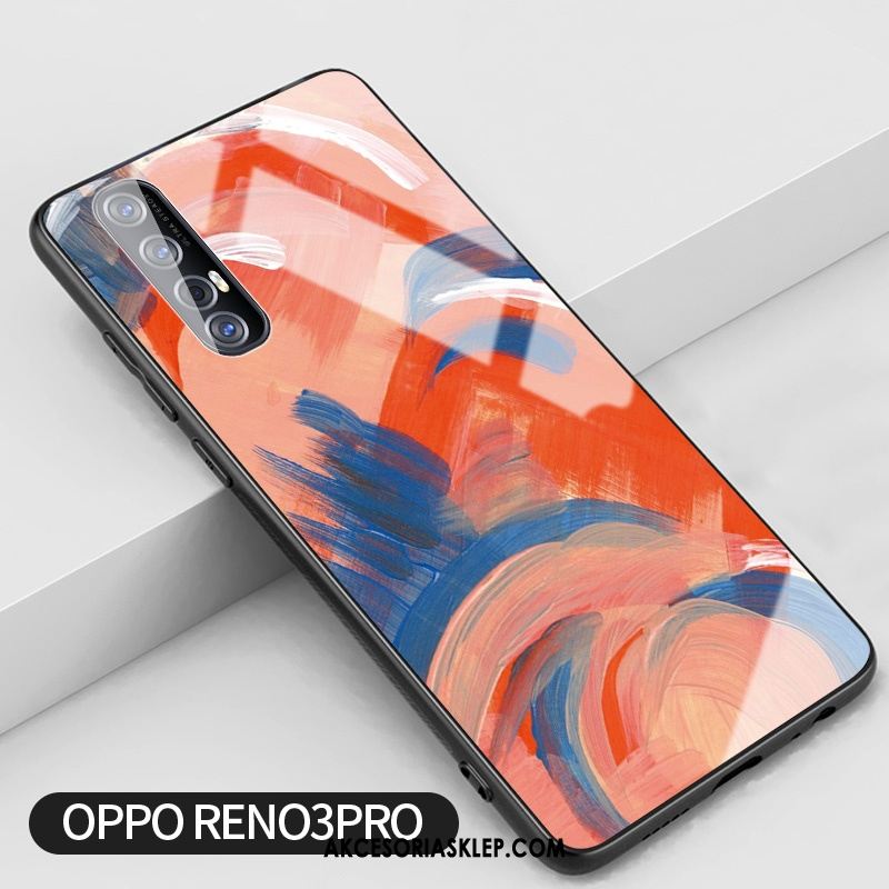 Futerał Oppo Reno 3 Pro Niebieski Silikonowe Kreatywne Ochraniacz Obraz Olejny Etui Sklep