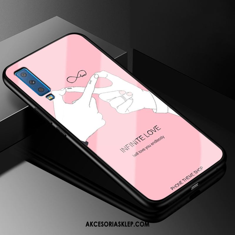 Futerał Samsung Galaxy A7 2018 Kreatywne Silikonowe Różowe Vintage Ochraniacz Tanie
