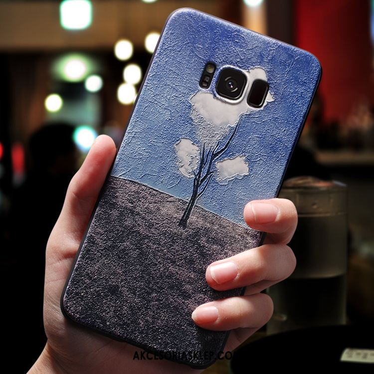 Futerał Samsung Galaxy A8 Nubuku Gwiazda Telefon Komórkowy Niebieski Osobowość Etui Na Sprzedaż