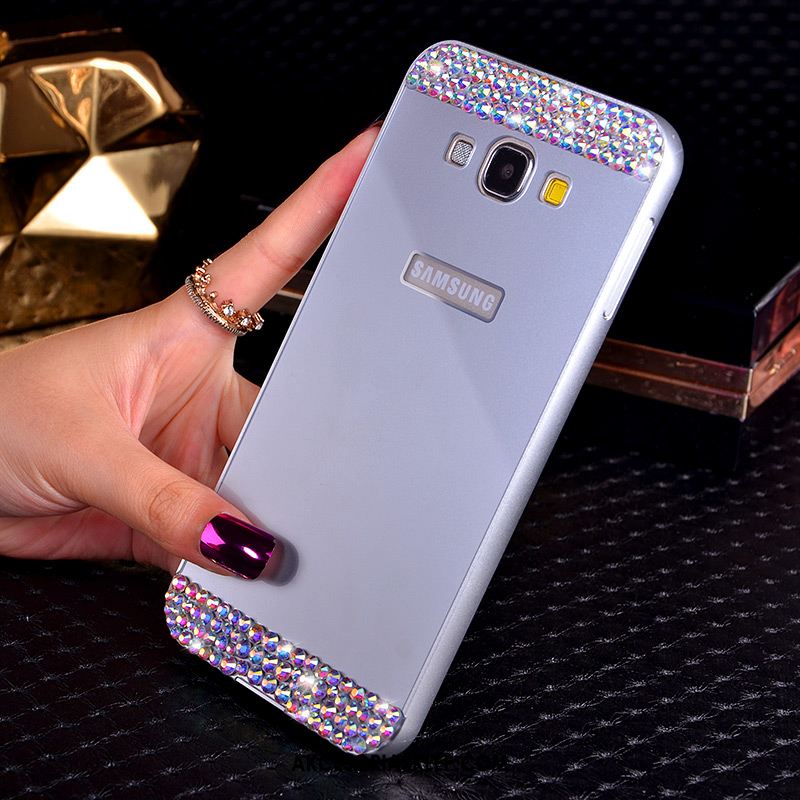 Futerał Samsung Galaxy A8 Srebro Metal Gwiazda Granica Tylna Pokrywa Etui Tanie