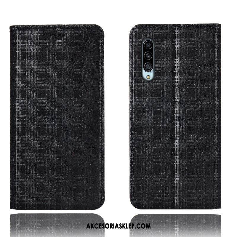 Futerał Samsung Galaxy A90 5g Prawdziwa Skóra Aksamit Czarny Telefon Komórkowy Ochraniacz Etui Sklep