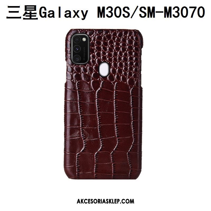 Futerał Samsung Galaxy M30s Moda Prawdziwa Skóra Luksusowy Tylna Pokrywa Dostosowane Sprzedam