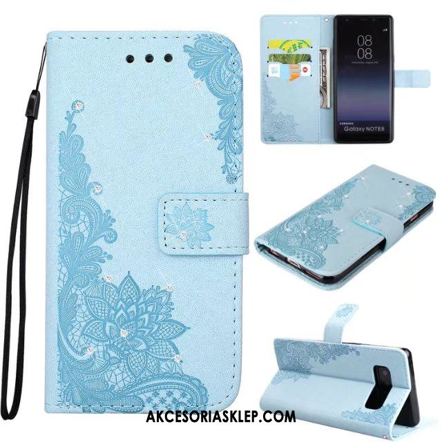 Futerał Samsung Galaxy Note 8 Niebieski Rhinestone Ochraniacz Portfel Telefon Komórkowy Obudowa Sprzedam