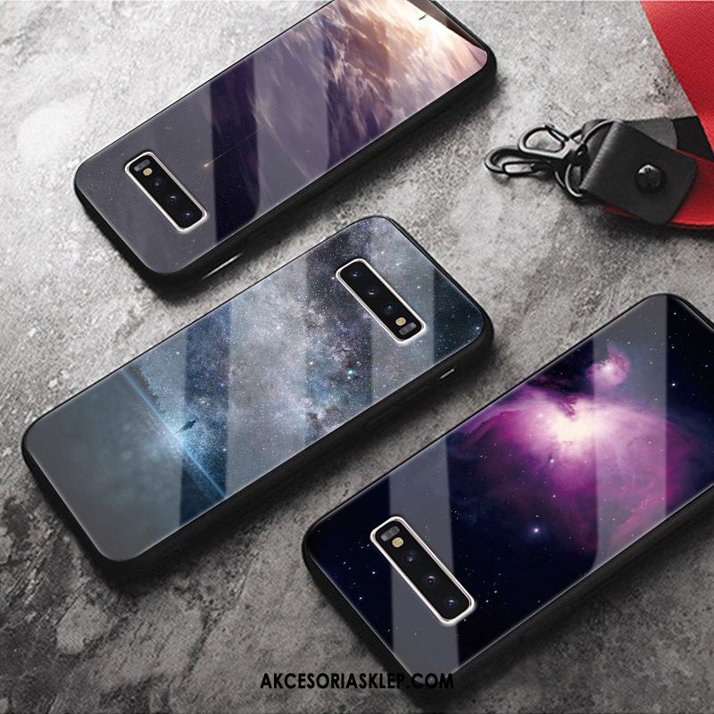 Futerał Samsung Galaxy S10 Telefon Komórkowy Czarny Kreatywne Wiatr Szkło Etui Tanie