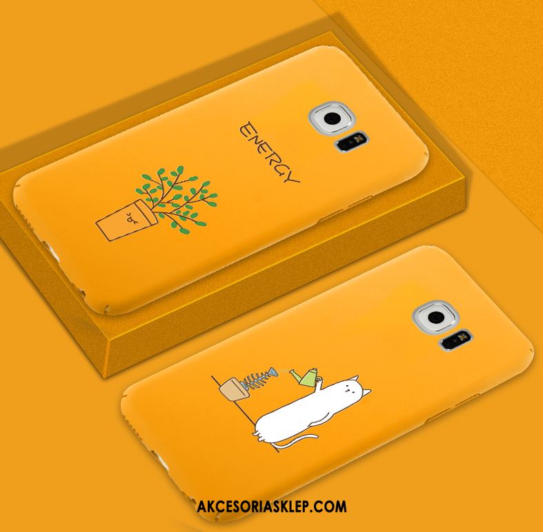 Futerał Samsung Galaxy S6 Edge Nubuku Żółty All Inclusive Telefon Komórkowy Gwiazda Obudowa Tanie
