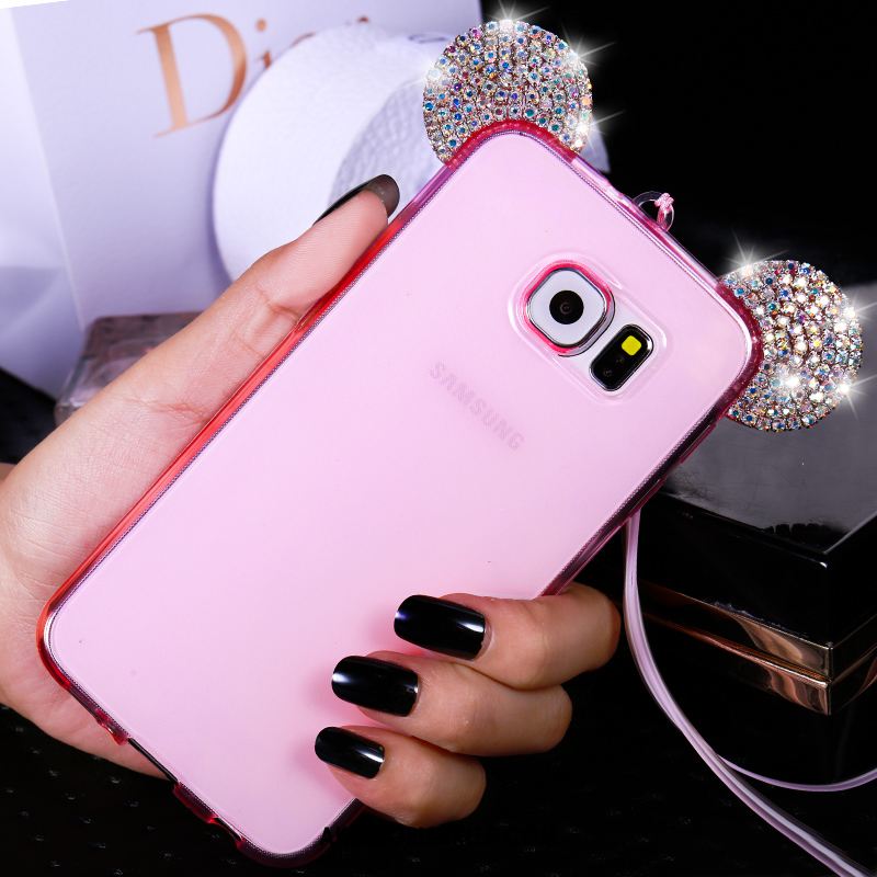 Futerał Samsung Galaxy S6 Różowe Gwiazda Kolor Telefon Komórkowy Wiszące Ozdoby Etui Sprzedam
