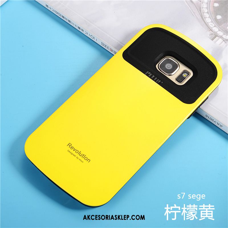 Futerał Samsung Galaxy S7 Edge Telefon Komórkowy Jednolity Kolor Anti-fall Żółty All Inclusive Obudowa Sklep