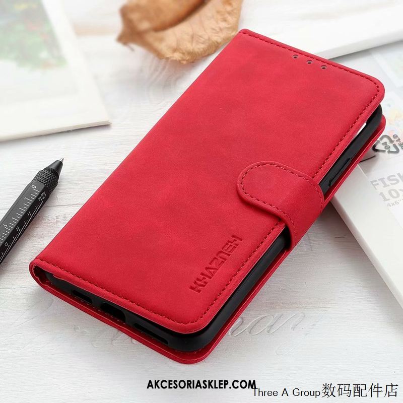 Futerał Sony Xperia 1 Ii Karta Skórzany Futerał Telefon Komórkowy Czerwony Nubuku Obudowa Sklep