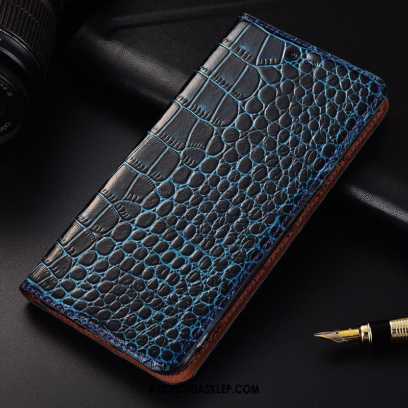 Futerał Sony Xperia Xz1 Compact Niebieski Krokodyl Skórzany Futerał Telefon Komórkowy Prawdziwa Skóra Etui Kup