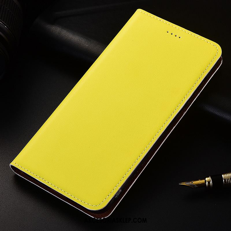 Futerał Sony Xperia Xz1 Compact Skórzany Futerał Telefon Komórkowy Żółty Prawdziwa Skóra Ochraniacz Etui Sprzedam