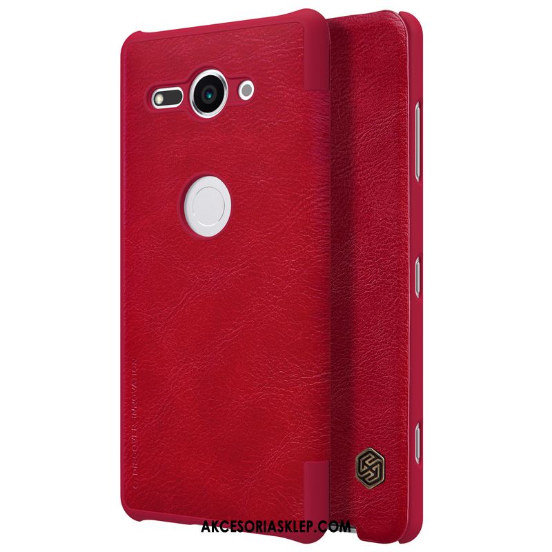 Futerał Sony Xperia Xz2 Compact Skórzany Futerał Ochraniacz Telefon Komórkowy Czerwony Karta Pokrowce Sprzedam