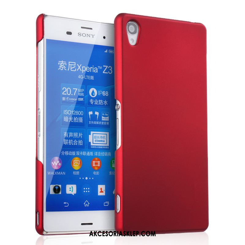 Futerał Sony Xperia Z3+ Telefon Komórkowy Trudno Nubuku Czerwony Ochraniacz Obudowa Na Sprzedaż