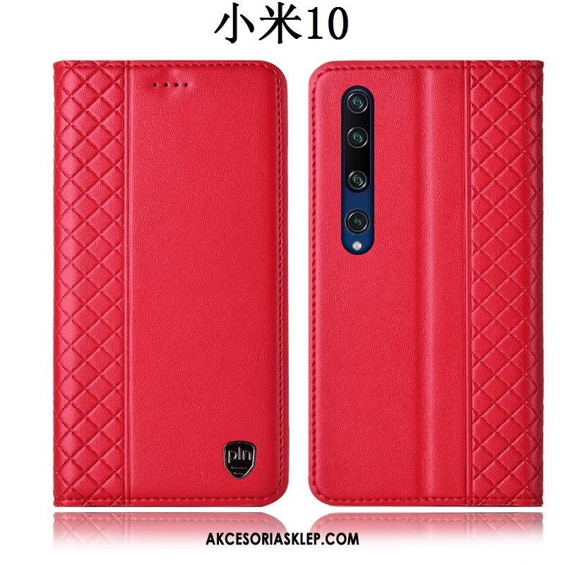 Futerał Xiaomi Mi 10 Skórzany Futerał Ochraniacz Czerwony Anti-fall Telefon Komórkowy Etui Sprzedam