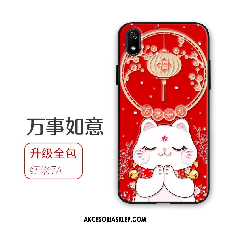 Futerał Xiaomi Redmi 7a Bogactwo Telefon Komórkowy Czerwony Kotek Silikonowe Obudowa Tanie