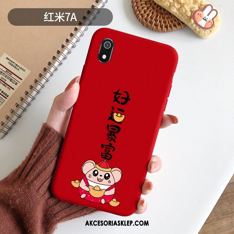 Futerał Xiaomi Redmi 7a Chiński Styl Anti-fall Czerwony Piękny Mały Obudowa Sprzedam