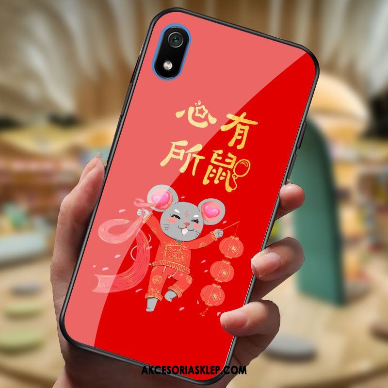 Futerał Xiaomi Redmi 7a Kreskówka Nowy Ochraniacz Czerwony Lustro Obudowa Tanie
