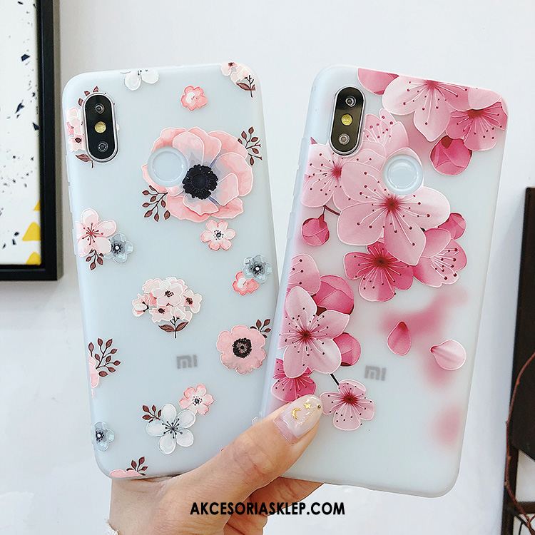 Futerał Xiaomi Redmi Note 5 Anti-fall Nubuku Kwiaty Brzoskwini Mały Różowe Pokrowce Tanie
