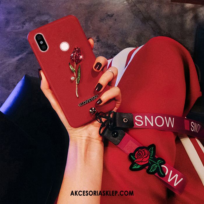 Futerał Xiaomi Redmi Note 5 Różowy Wiszące Ozdoby Miękki Kwiaty Tendencja Etui Online