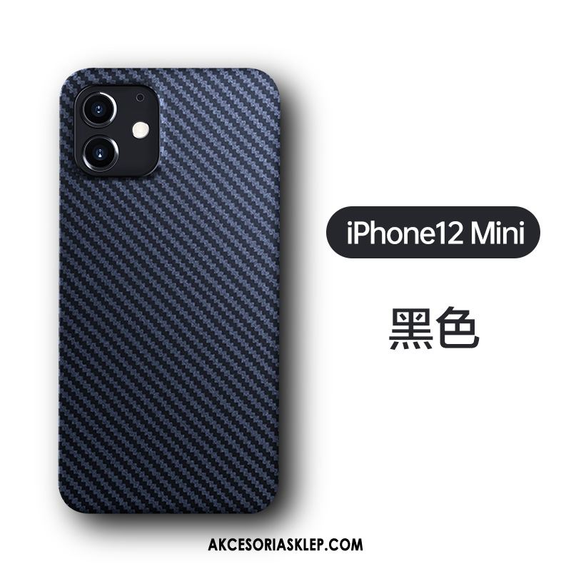 Futerał iPhone 12 Mini Kreatywne Włókno Osobowość Telefon Komórkowy Czarny Pokrowce Sprzedam