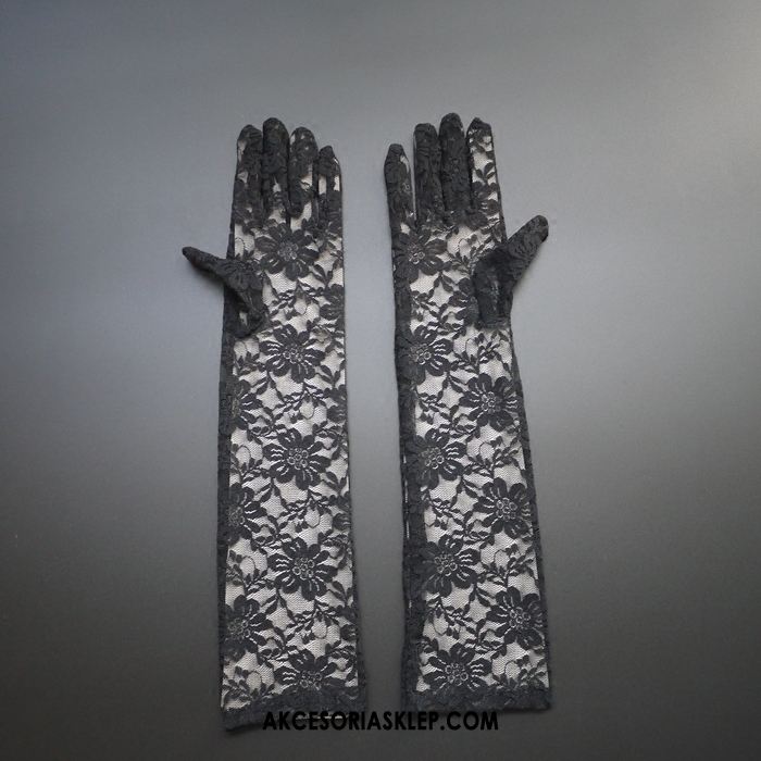 Rękawiczki Damskie Długie Pokaz Ochrona Przed Słońcem Koronka Sukienka Sprzedam