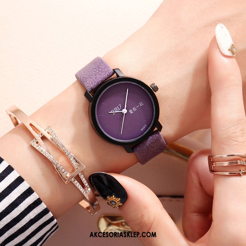 Zegarek Damskie Moda Nowy Trendy Paski Purpurowy Online