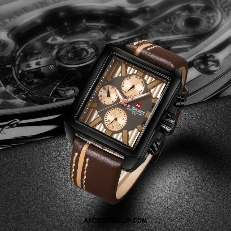 Zegarek Męskie Nowy Oryginalne Prawdziwa Skóra Cienkie Świecące Kup