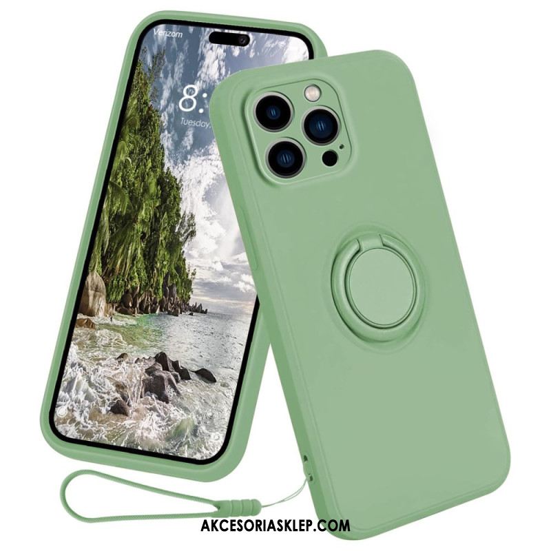 Etui Do iPhone 16 Pro Max Uchwyt Na Pasek Z Płynnym Silikonem