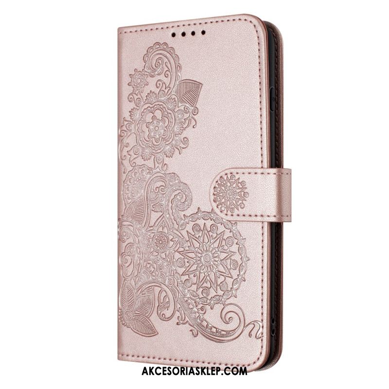 Etui Folio Do Google Pixel 9 Kwiaty Mandali Z Paskiem