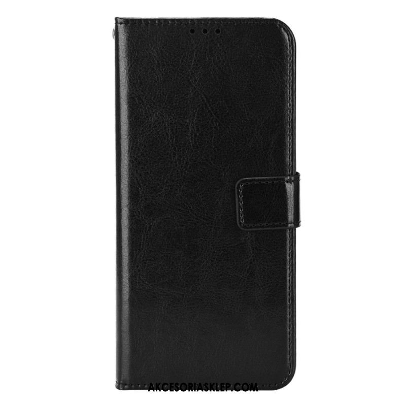 Etui Folio Do Huawei Pura 70 Pro Błyszcząca Sztuczna Skóra Z Paskiem